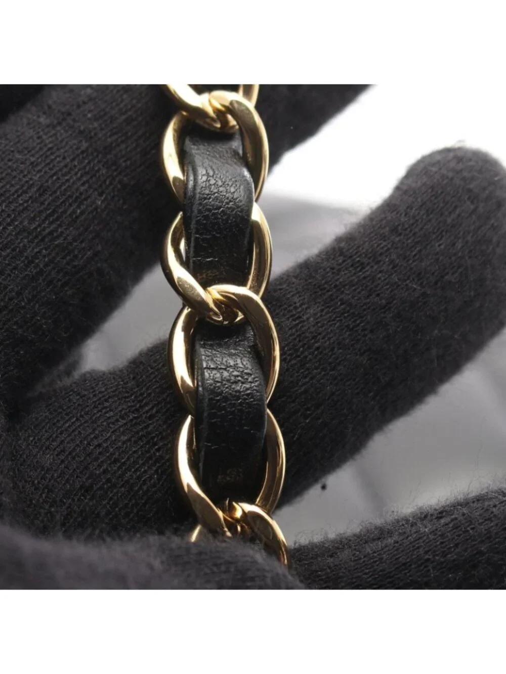 Chanel Shoulder Bag Quilted Double Flap Black Lambskin Chain